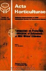 SYMPOSIUM ON PROTECTED CULTIVATION OF SOLANACEA IN MILD WINTER CLIMATES（ PDF版）