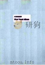 SCHUBERT FIRST VOCAL ALBUM PDF电子版封面