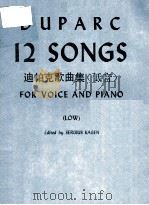 DUPARC 12 SONGS FOR VOICE AND PIANO（ PDF版）