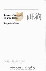 RESOURCE STRATEGIES OF WILD PLANTS PDF电子版封面