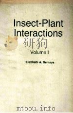INSECT-PLANT INTERACTIONS VOLUME I（ PDF版）