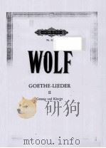 HUGO WOLF GEDICHTE VON BAND 2 PDF电子版封面
