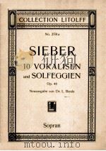 SIEBER 10 VOKALISEN UND SOLFEGGIEN PDF电子版封面 DR.L.BENDA