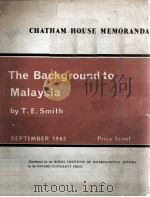 The Background To Malaysia（1963 PDF版）