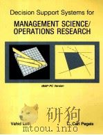 DECISION SUPPORT SYSTEMS FOR MANAGEMENT SCIENCE/OPERATIONS RESEARCH（1989 PDF版）
