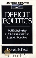 DEFICIT POLITICS 1992 PDF电子版封面