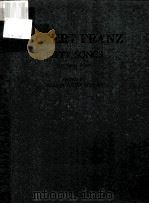ROBERT FRANZ FIFTY SONGS FOR HIGH VOICE PDF电子版封面