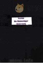WANGER DIE MEISTERSINGER PDF电子版封面