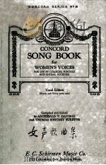 CONCORD SONG BOOK FOR WOMEN'S VOICES PDF电子版封面 T.DAVISON