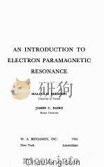 AN INTRODUCTION TO ELECTRON PARAMAGNETIC RESONANCE（1966 PDF版）