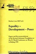 EQUALITY-DEVELOPMENT-PEACE 1995 PDF电子版封面