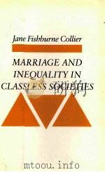 MARRIAGE AND INEQUALITY IN CLASSLESS SOCIETIES 1988 PDF电子版封面 0804713650