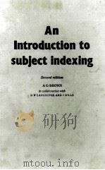 AN INTRODUCTION TO SUDJECT INDEXING SECOND EDITION（1976 PDF版）