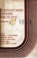 CONTEMPORARY GERMAN PHILOSOPHY VOLUME 2 1983 PDF电子版封面