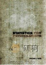 STATISTICS FOR PSYCHOLOGISTS（1963 PDF版）