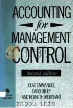 ACCOUNTING FOR MANAGEMENT CONTROL SECOND EDITION（1985 PDF版）