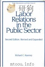 LABOR RELATIONS IN THE PUBLIC SECTOR SECOND EDITION 1992 PDF电子版封面 0824787439