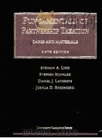 FUNDAMENTALS OF PARTNERSHIP TAXATION CASES AND MATERIALS FIFTH EDITION（1998 PDF版）
