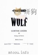 GOETHE-LIEDER BAND IV FUR MITTLERE STIMME UND KLAVIER（ PDF版）