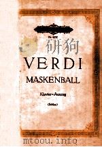 G.VERDI EIN NASKENBALL PDF电子版封面