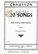 20 SONGS FOR VOICE AND PIANO (HIGH) (SERGIUS KAGEN) PDF电子版封面