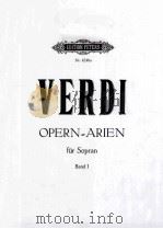 G.VERDI AUSGEAHLTE OPERN = ARIEN FUR SOPRAN BAND I PDF电子版封面