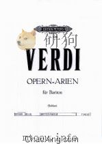 G.VERDI AUSGEAHLTE OPERN = ARIEN FUR BARITON PDF电子版封面