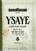 YSAYE LOINTAIN PASSE（ PDF版）