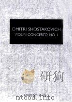 DMITRI SHOSTAKOVICH VIOLIN CONCERTO NO.1 PDF电子版封面