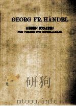 GEORG FR.HANDEL HANDEL SIEBEN SONATEN FUR VIOLINE UND GENERALBASS PDF电子版封面