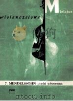 MENDELSSOHN PIESN WIOSENNA（ PDF版）