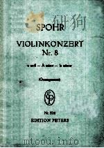 LOUIS SPOHR KONZERT NR.8 PDF电子版封面