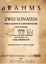 ZWEI SONATEN FUR KLARINETTE UND KLAVIER PDF电子版封面