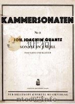 SONATE IN E MOLL FUR FLOTE UND KLAVIER 1934 PDF电子版封面