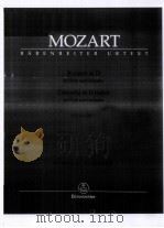 W.A.MOZART KONZERT IN D FUR FLOTE UND ORCHESTER CONCERTO IN D MAJOR FOR FLUTE AND ORCHESTRA 1986 PDF电子版封面