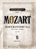 MOZART HORN-KONZERT NR.1 PDF电子版封面