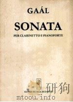 SONATA PER CLARINETTO E PIANOFORTE PDF电子版封面