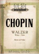 WALZER BEARBEITEL FUR KLAVIER UND VIOLINE PDF电子版封面