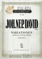 JOH.NEP.DAVID VARIATIONEN UBER EIN EIGENES THEMA WERK 32 NR.2 PDF电子版封面