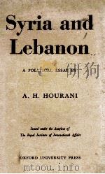 Syria and Lebanon A Political Essay（1946 PDF版）