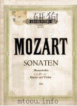 MOZART SONATEN (ROMANTISCHE) KLAVIER UND VIOLINE PDF电子版封面