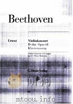 VIOLINKONZERT D-DUR OPUS 61 KLAVIERAUSZUG PDF电子版封面