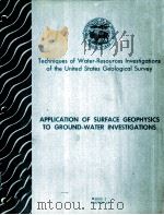 TECHNIQUES OF WATER-RESOURCES INVESTIGATIONS OF THE UNITED STATES GEOLOGICAL SURVEY CHAPTER D1:APPLI 1980 PDF电子版封面