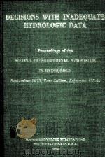 DECISIONS WITH INADEQUATE HYDROLOGIC DATA 1973 PDF电子版封面
