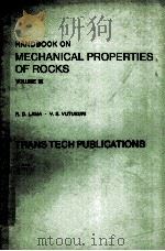HANBOOK ON MECHANICAL PROPERTIES OF ROCKS:TESTING TECHNIQUES AND RESULTS VOLUME Ⅲ（1978 PDF版）