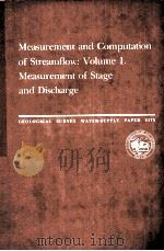 MEASUREMENT AND COMPUTATION OF STREAMFLOW:VOLUME 1.MEASUREMENT OF STAGE AND DISCHARGE（1983 PDF版）