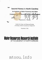 SECOND HOMES IN NORTH CAROLINA 1979 PDF电子版封面