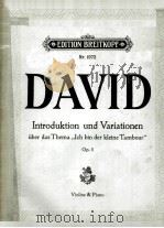 DAVID INTRODUKTION UND VARIATIONEN PDF电子版封面