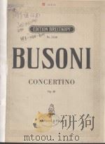FERR BUSON CONCERTION FUR KLARINETTE UND KLEINES ORCHESTER 1918 PDF电子版封面