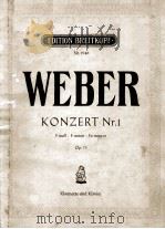 WEBER KONZERT NR.1 PDF电子版封面